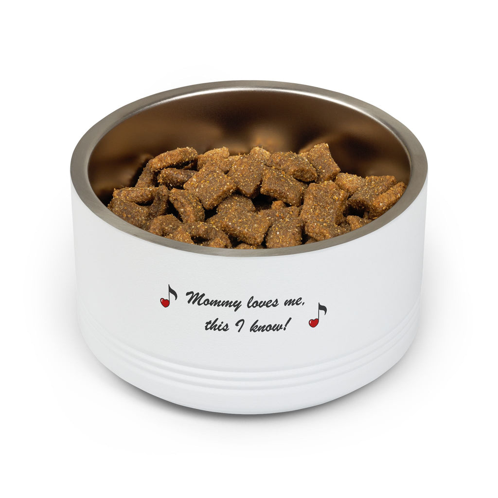 Pet Bowl — “Mommy Loves Me, This I Know” Musical Pet Dish (18oz)