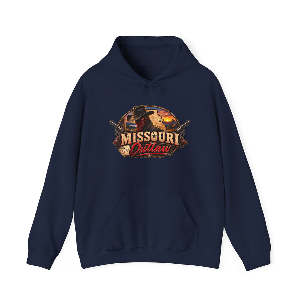 Missouri Outlaw Hoodie - Western Cowboy Graphic Pullover