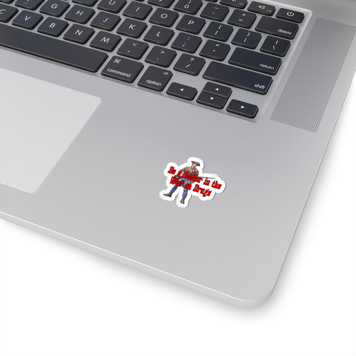 "Be a Soldier in the War on Drugs" Kiss-Cut Sticker - Patriotic Retro Anti-Drug Design