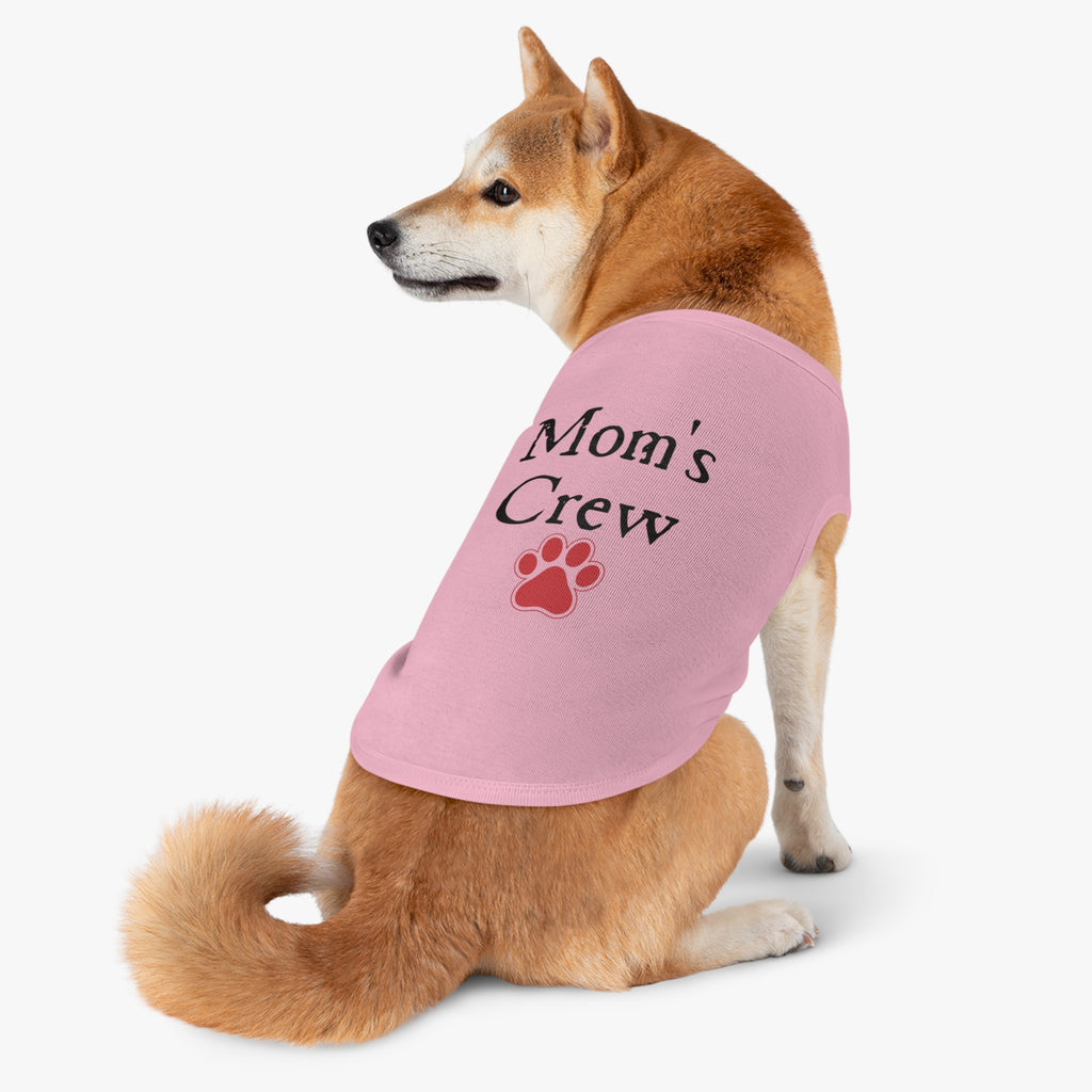 Mom's Crew Pet Tank Top – Pink Paw Print Dog Clothes