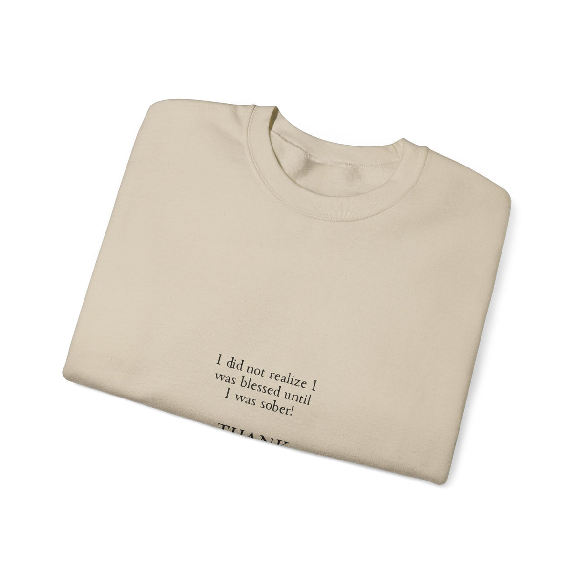 Thank You God Crewneck Sweatshirt — Minimal Faith-Inspired Christian Sweatshirt