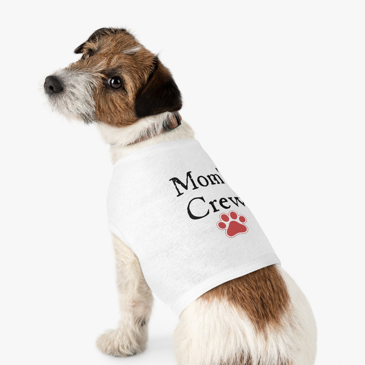 Mom's Crew Pet Tank Top – Pink Paw Print Dog Clothes