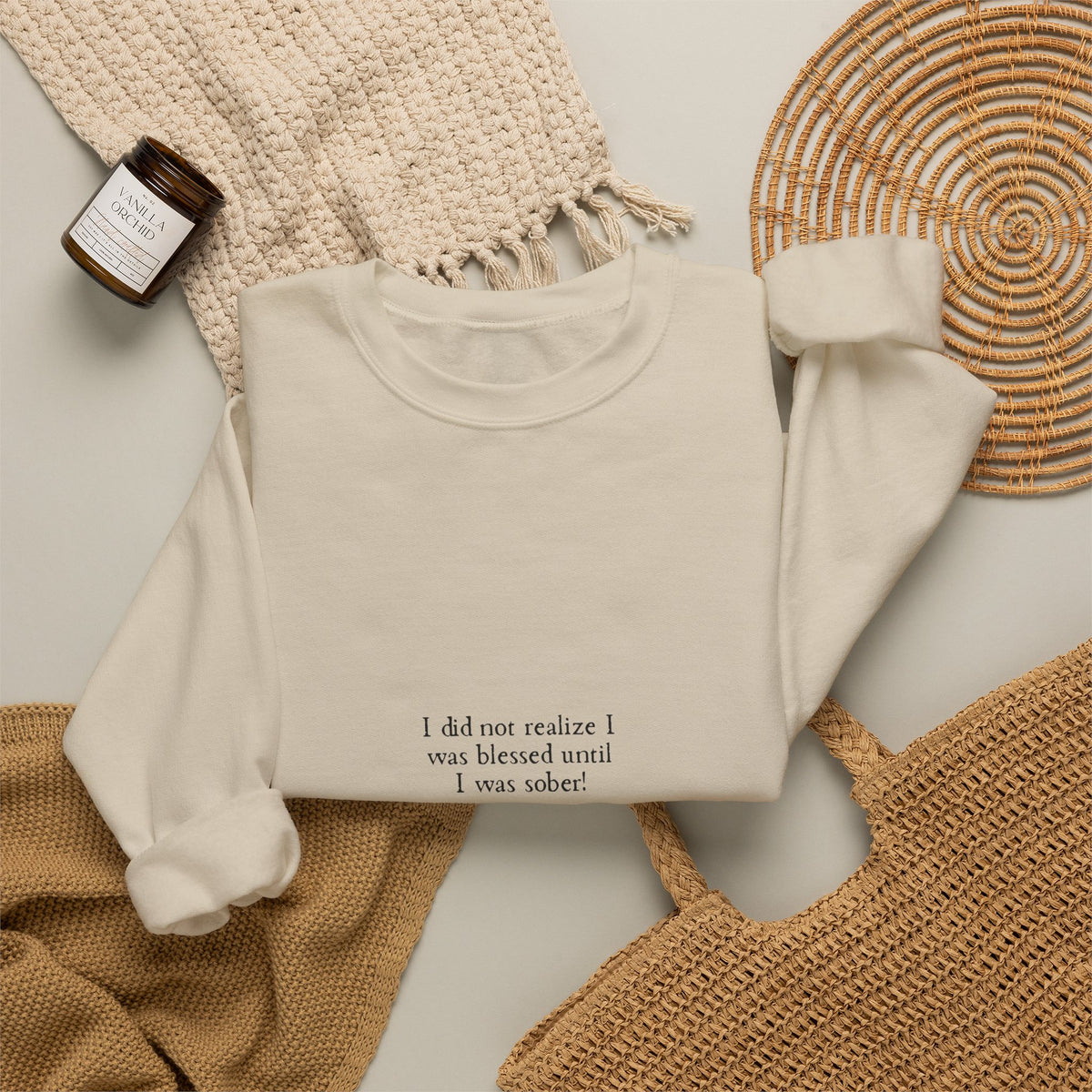 Thank You God Crewneck Sweatshirt — Minimal Faith-Inspired Christian Sweatshirt