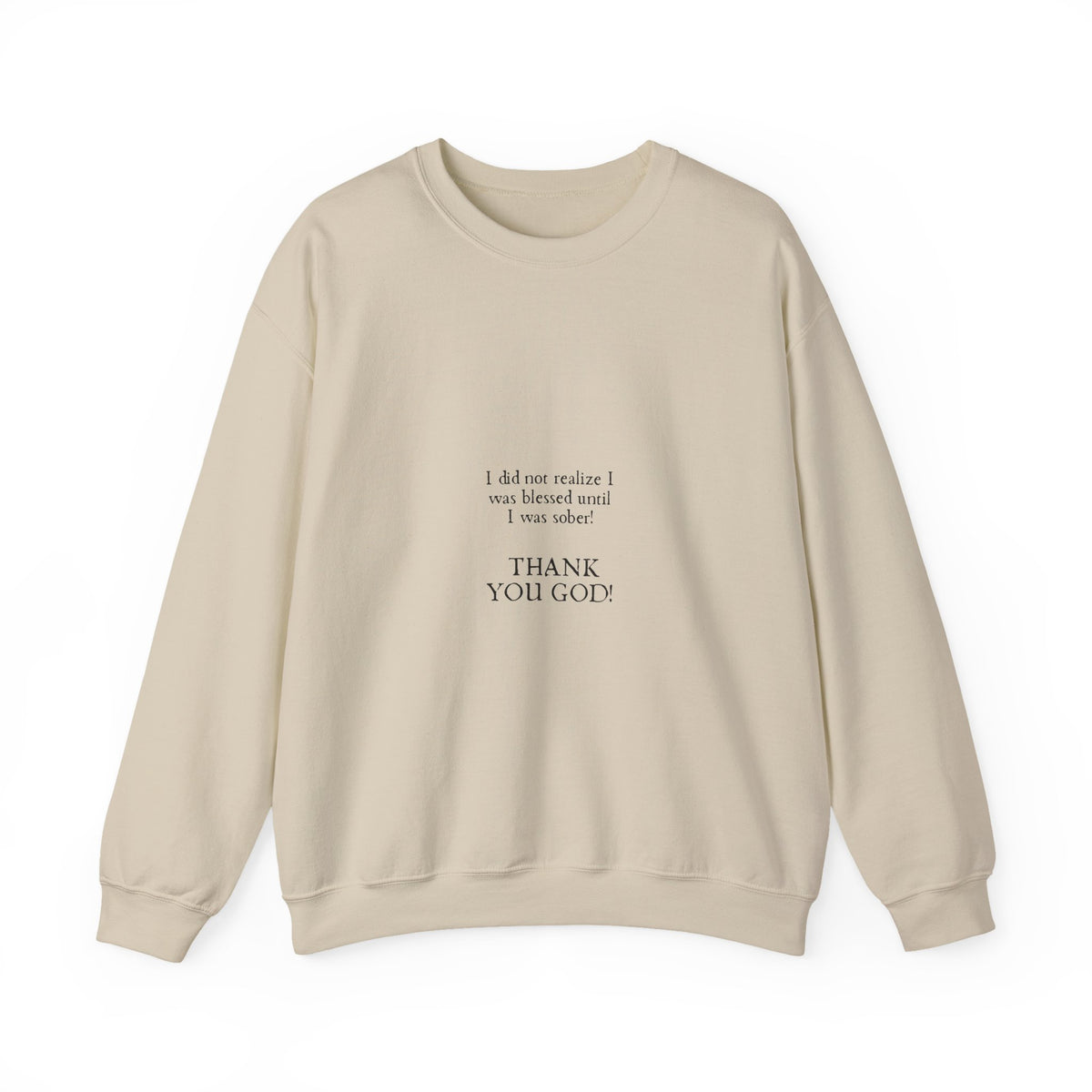 Thank You God Crewneck Sweatshirt — Minimal Faith-Inspired Christian Sweatshirt