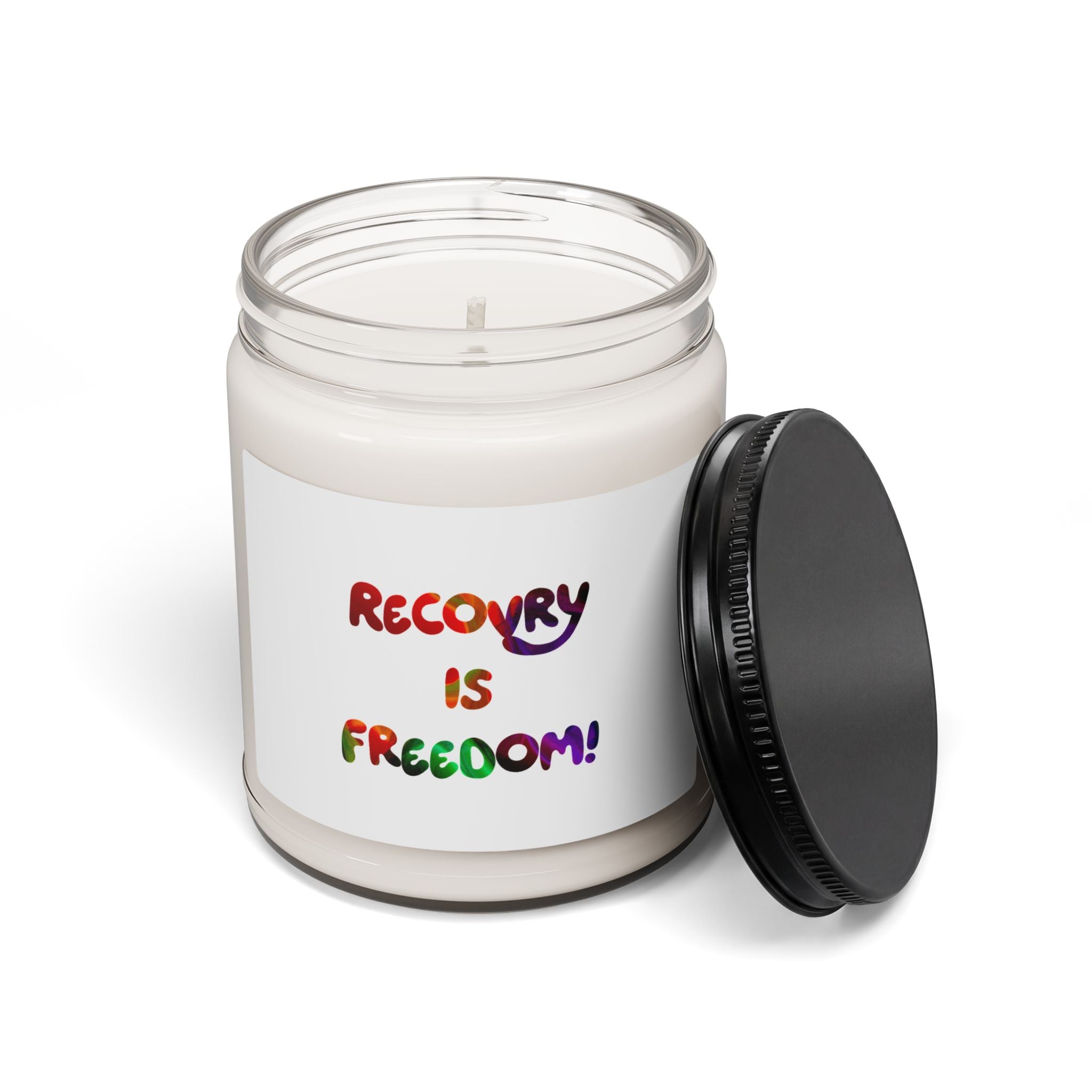 Recovery Is Freedom Scented Soy Candle — 9oz Inspirational Aromatherapy Jar