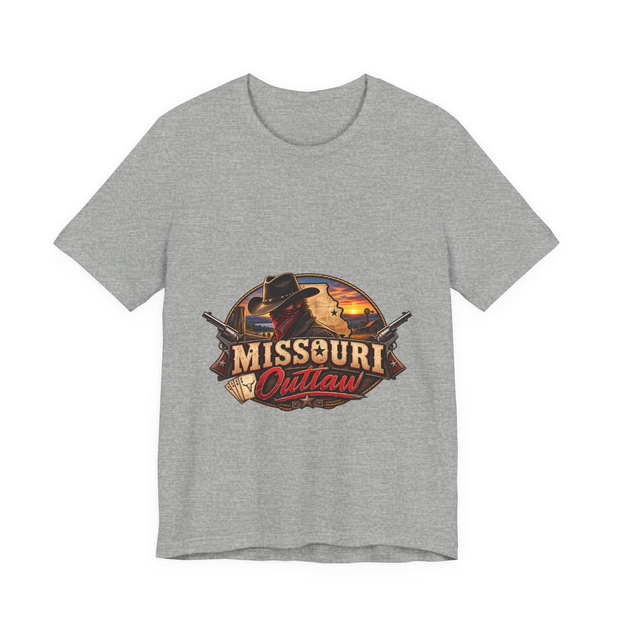 Missouri Outlaw Graphic Tee – Vintage Western Cowboy T‑Shirt