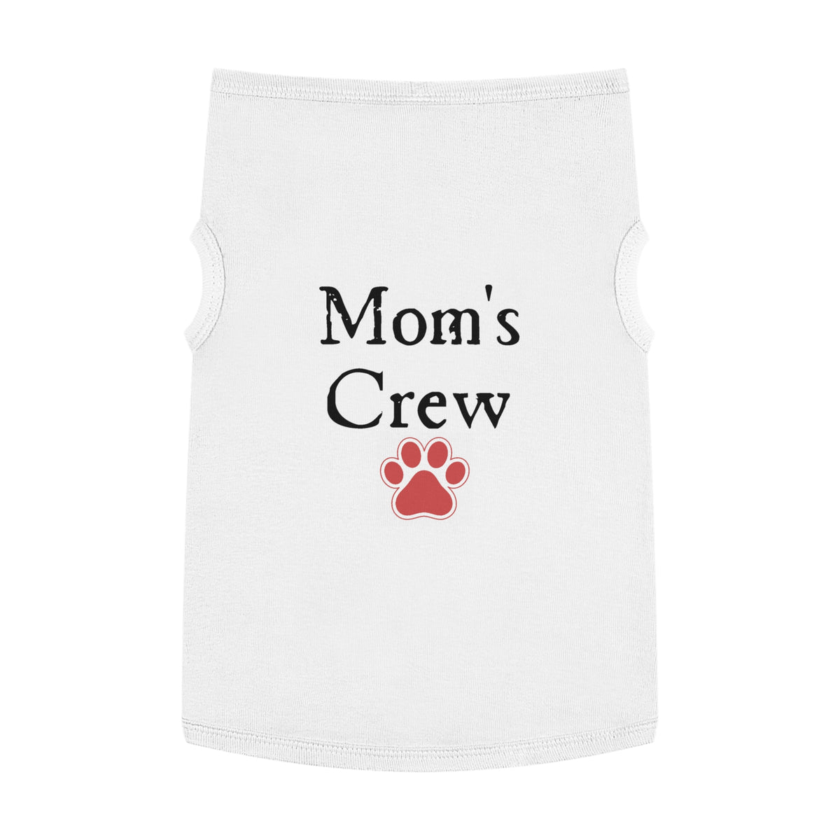 Mom's Crew Pet Tank Top – Pink Paw Print Dog Clothes